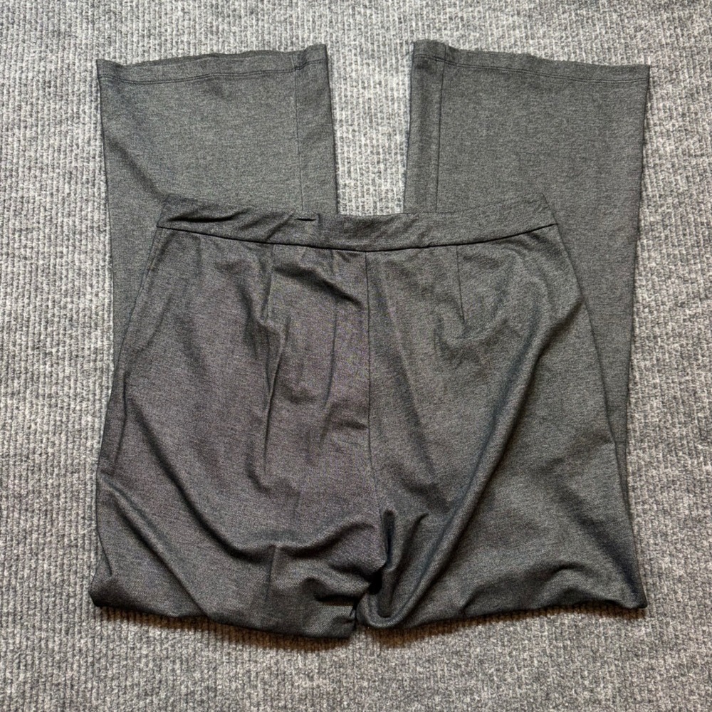 J.Jill Wearever Trousers Womens M Gray Knit Flare Pants Pull On Stretch - Picture 4 of 12